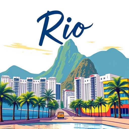 Camiseta com estampa do Rio de Janeiro